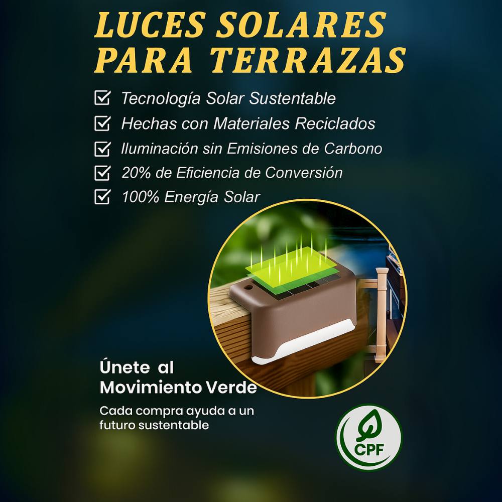 Kit x4 Luces LED Automaticas Solares