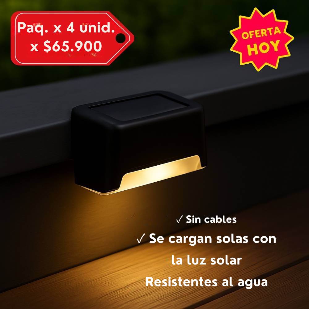 Kit x4 Luces LED Automaticas Solares