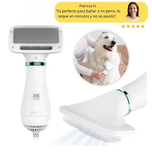 PetDry 2 en 1: Cepilla y Seca en un Solo Paso