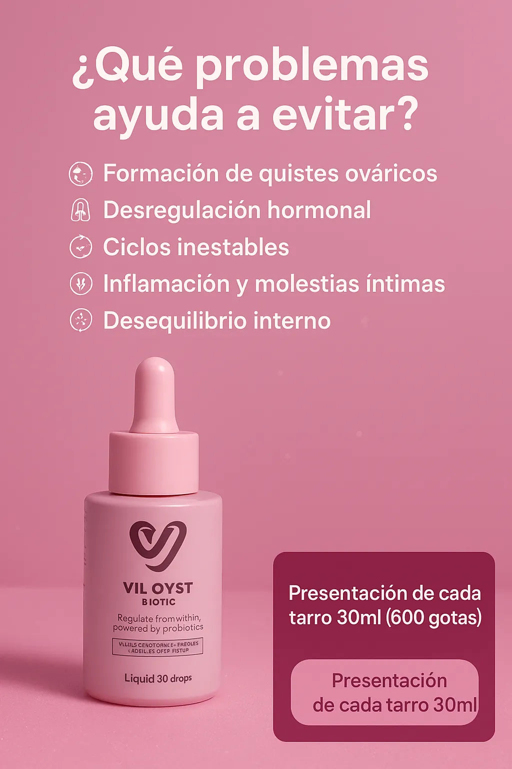 Vil Qyst Biotic X2 Previene y trata Quistes