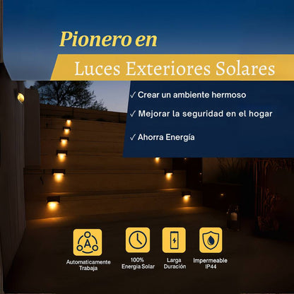 Kit x4 Luces LED Automaticas Solares