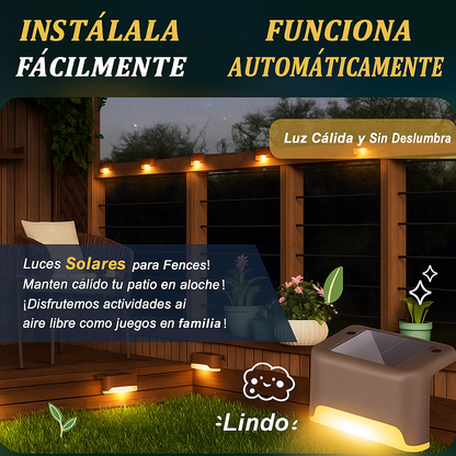 Kit x4 Luces LED Automaticas Solares